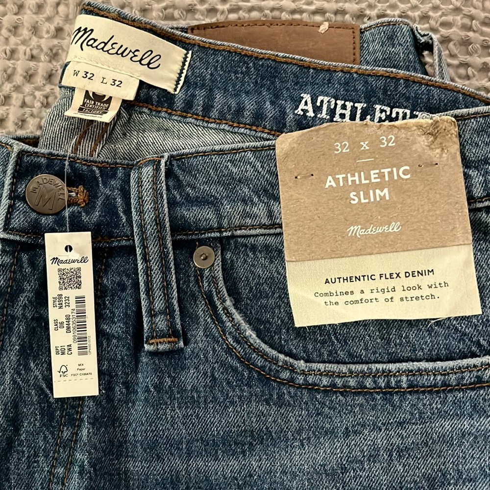 Mens Madewell athletic slim jeans